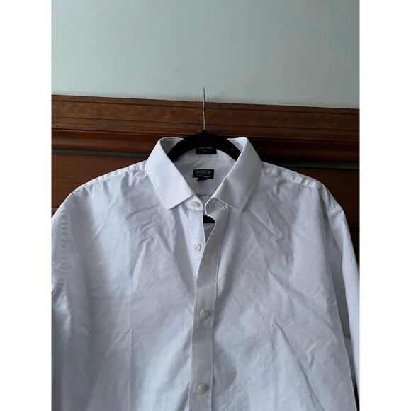 NWT J. Crew Men's Tailored Performance Bowery Dress Shirt Slim Fit White 17/35 - Picture 5 of 14